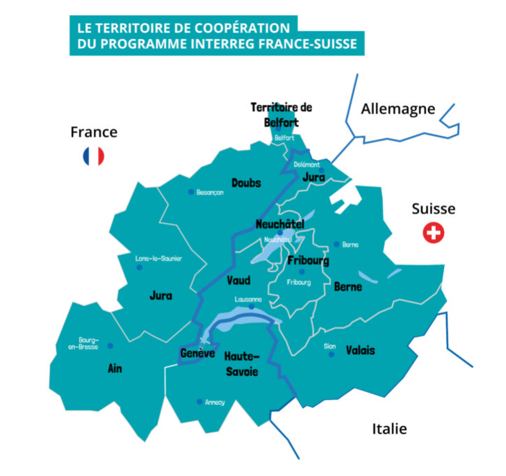 territoire Interreg Franco-Suisse