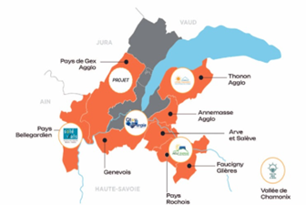 Carte des Centrales Villageoises en Haute Savoie