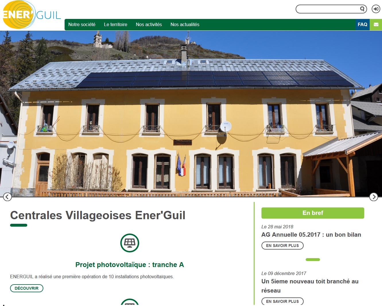 exemple site web Energuil